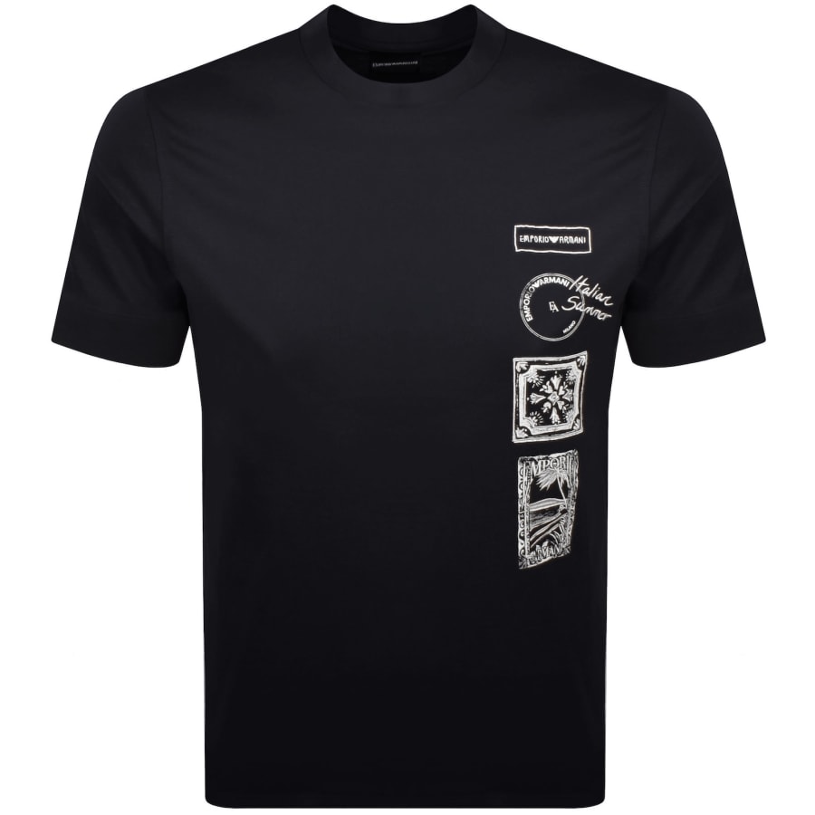 Emporio Armani Logo T Shirt Navy | Mainline Menswear x